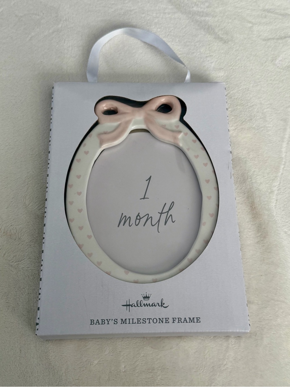 Hallmark Baby Milestone Frame - White and Pink Accent
